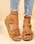 WOMEN'S WALKING SANDALS ADJUSTABLE TWIN STRAPS FLAT FOOTBED SLIDE-ON DESIGN 5
