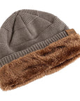 Black fleece lined beanie for winter