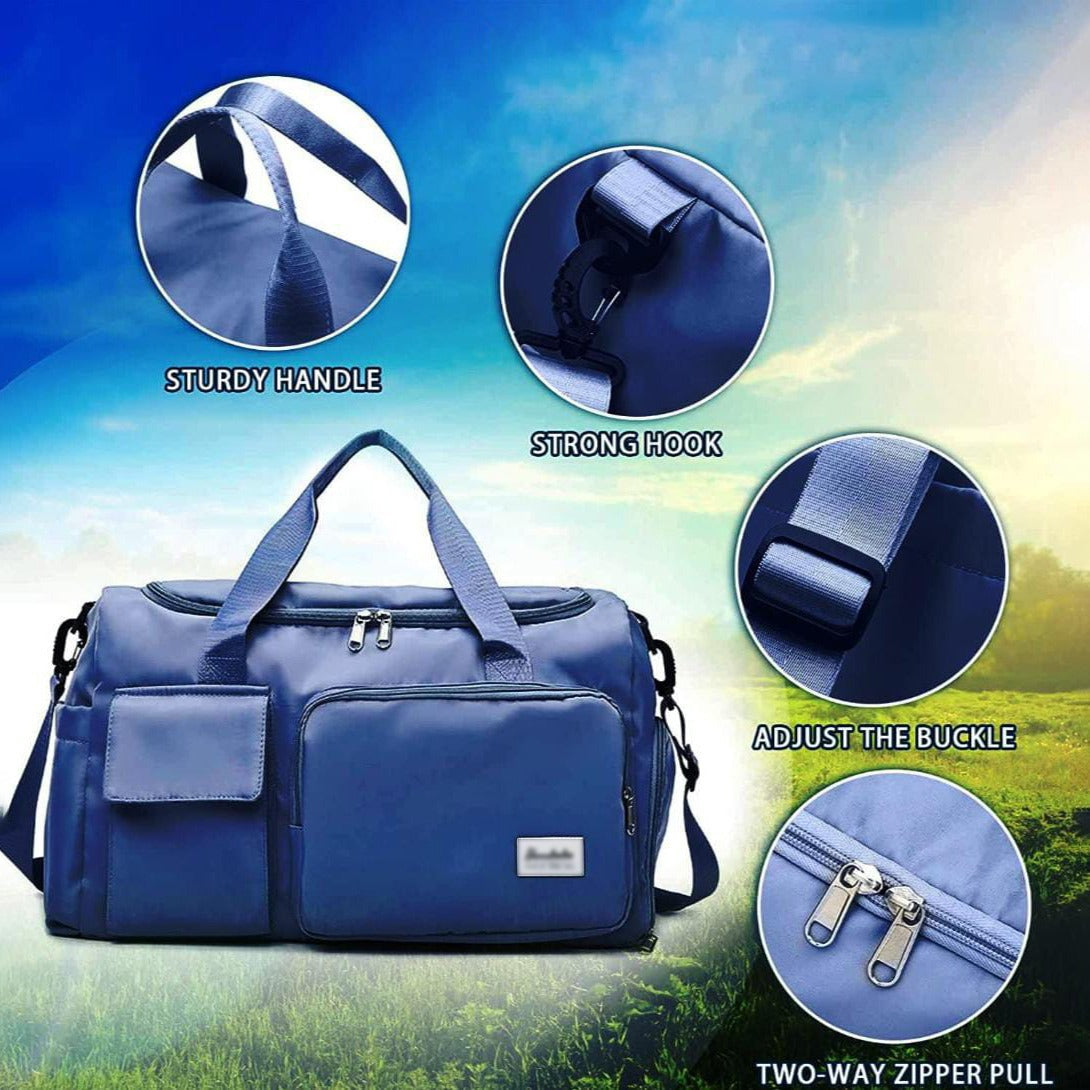 Wasserdichter Duffle Bag für Unisex mit mehreren Fächern für Reisen und Sport 12