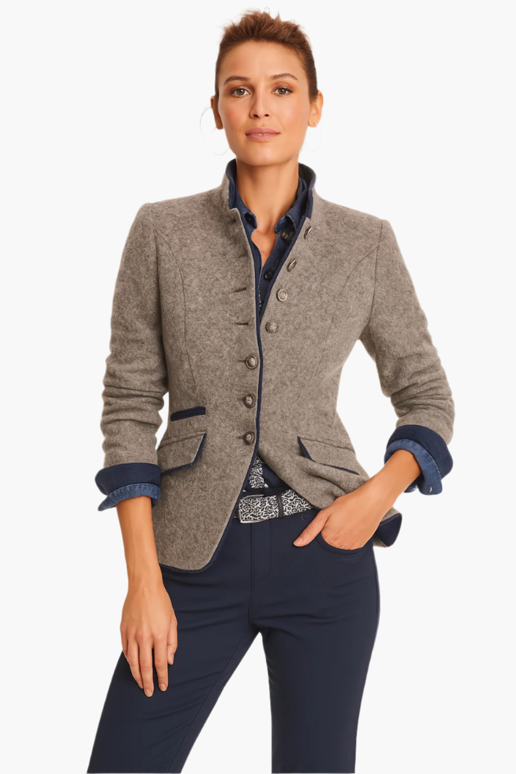 Women's Light Brown Tailored Blazer classic business look