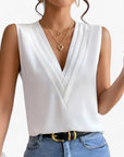 Women's Blouse Summer Tops For Women Sleeveless Loose Fit Lightweight Fabric 0