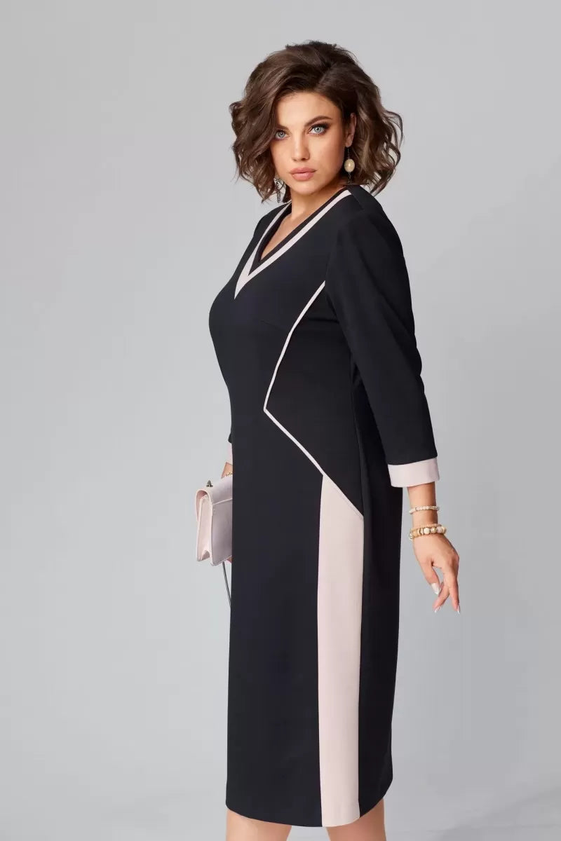 Women's Dress A-Line V-Neck Midi Style 1