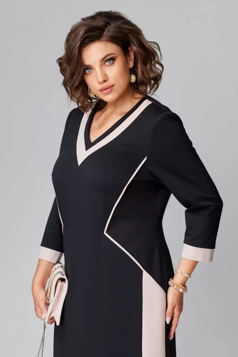 Women's Dress A-Line V-Neck Midi Style 2