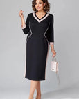 Women's Dress A-Line V-Neck Midi Style 4
