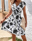 Women's Dress Floral Print V-Neck A-Line Mini 0