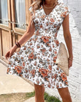 Women's Dress Floral Print V-Neck A-Line Mini 3