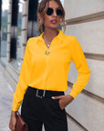 Women's long sleeve blouse slim fit in white