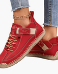 Women's black orthopedic chunky sneakers with wide toe box and sporty cushioned sole
