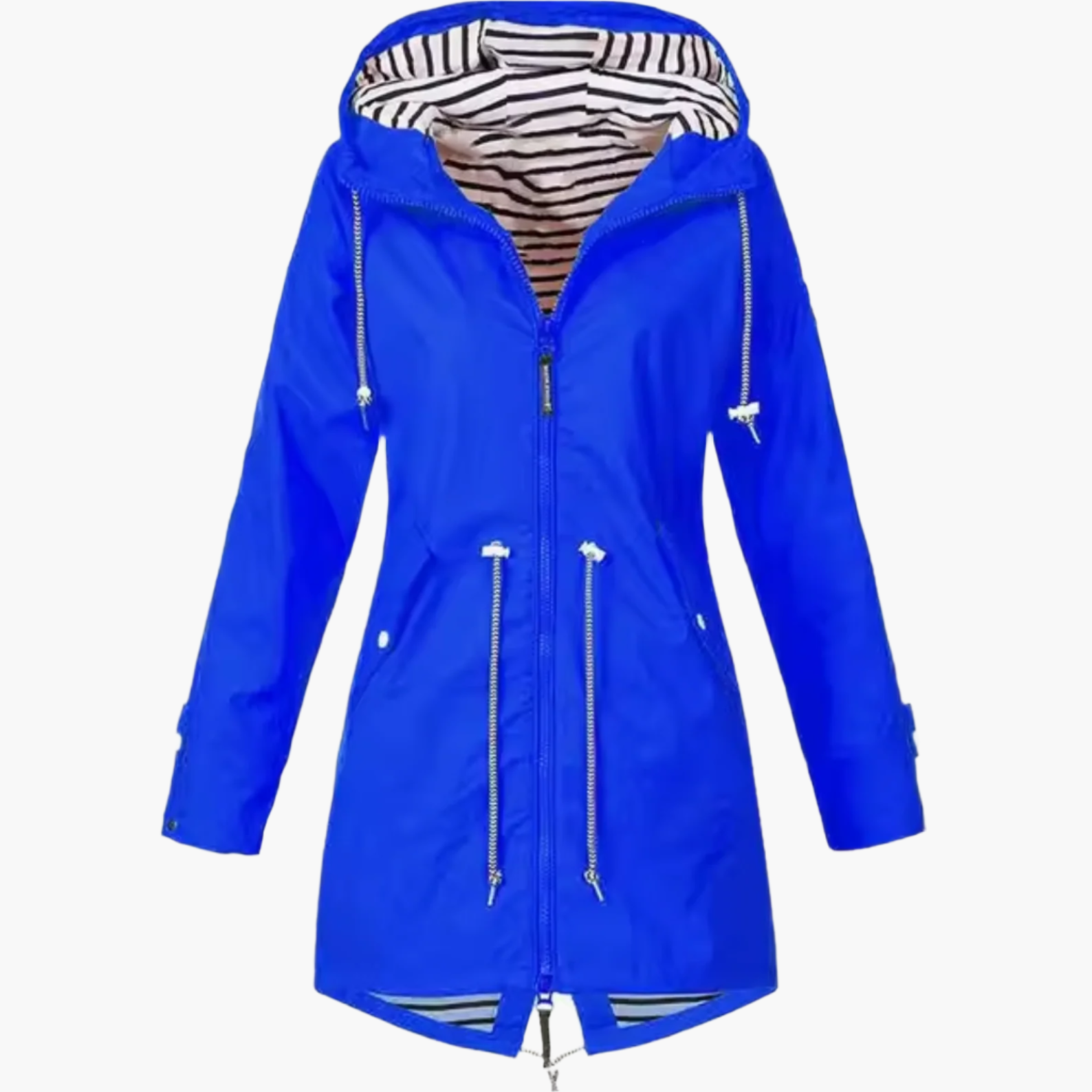 women's black hooded waterproof windbreaker rain jacket