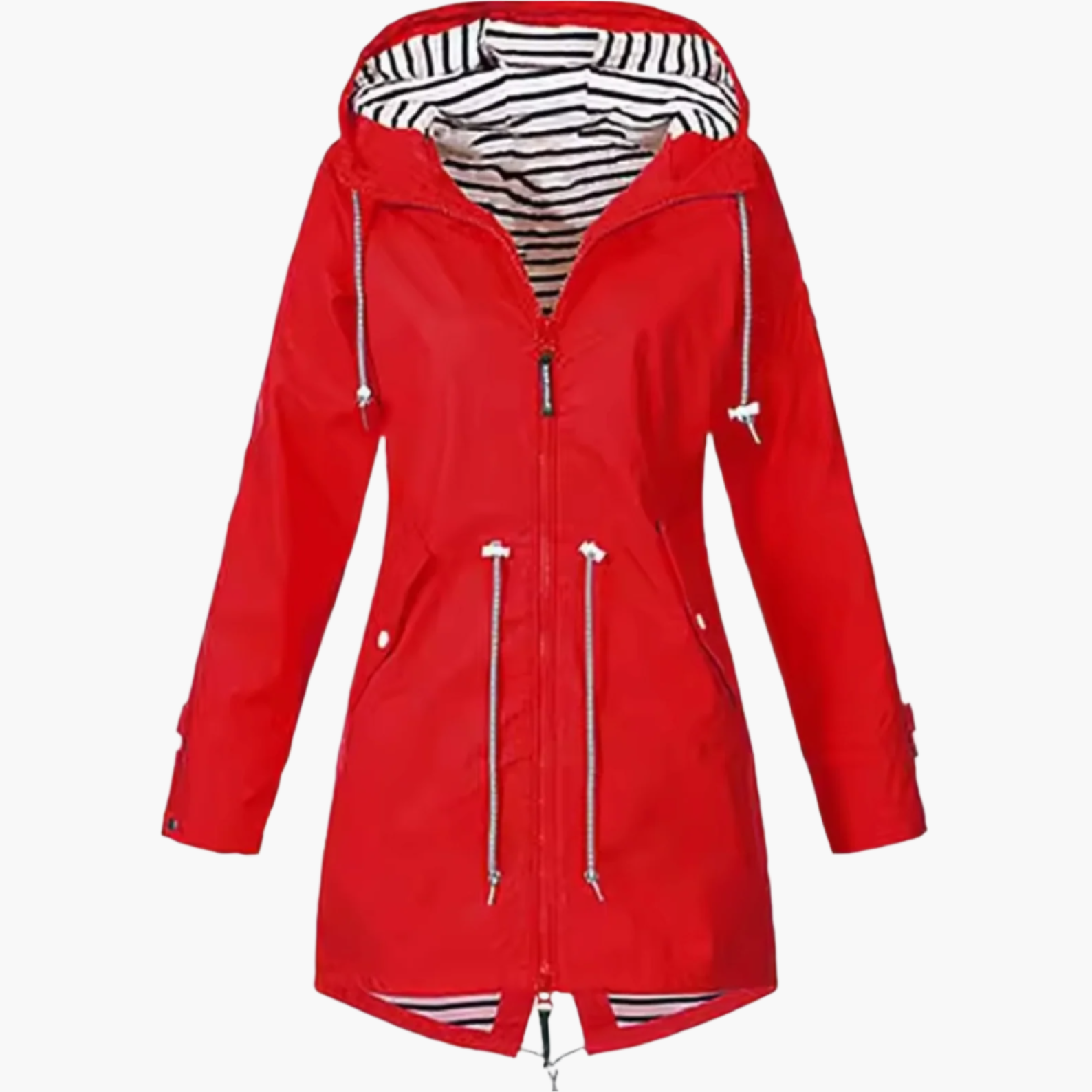 women's black hooded waterproof windbreaker rain jacket