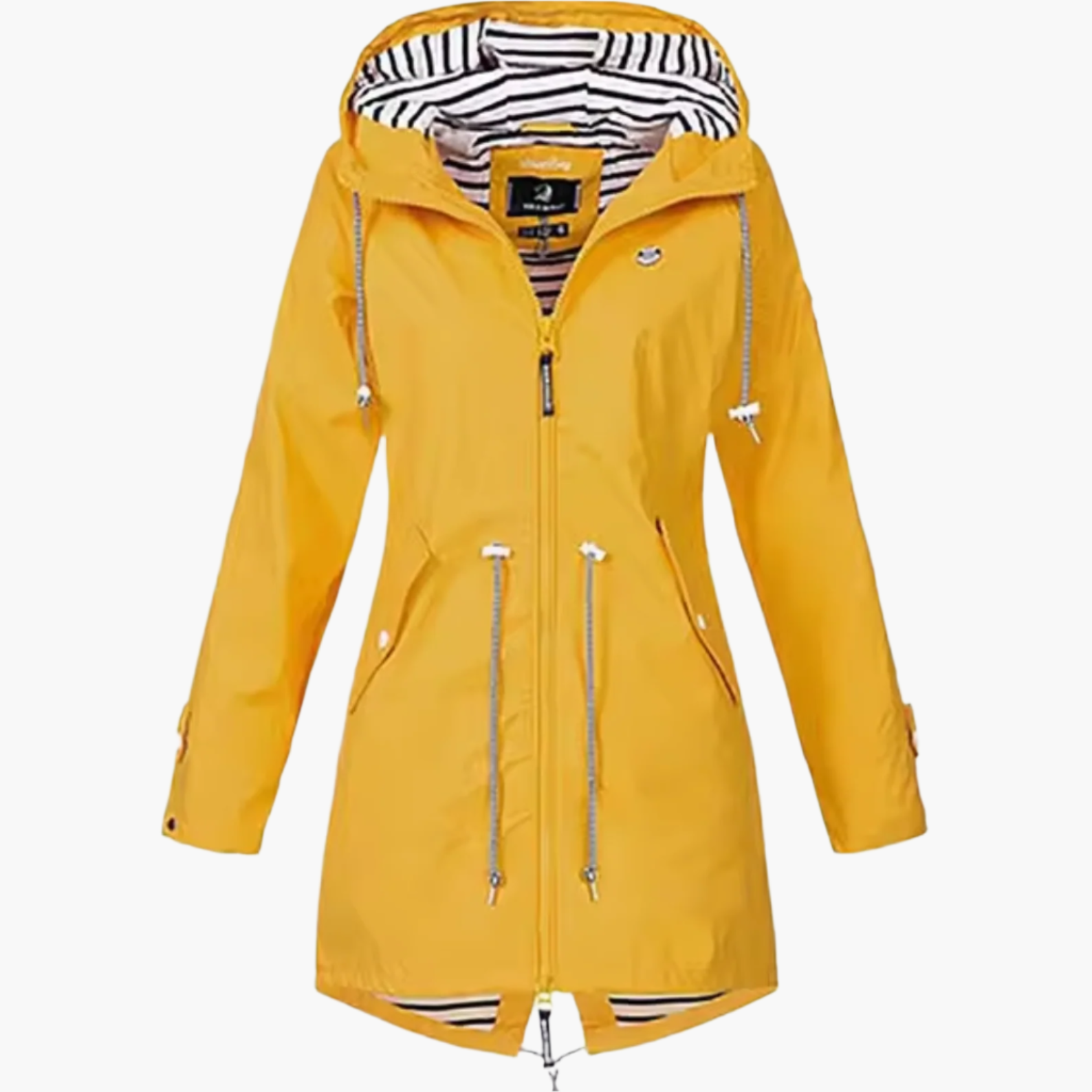 women's black hooded waterproof windbreaker rain jacket