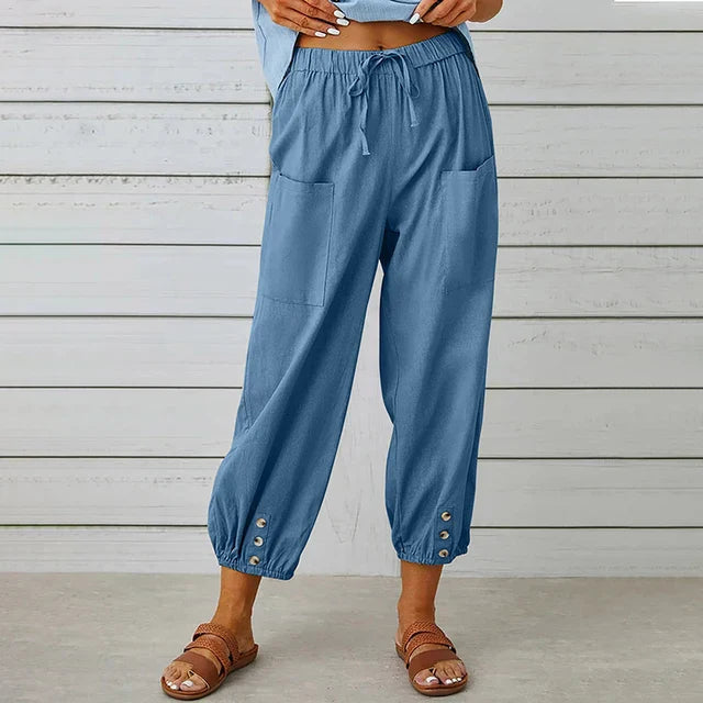 Women's Pants High Waist Relaxed Fit Summer 2