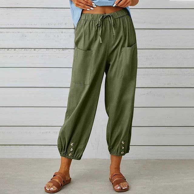 Women's Pants High Waist Relaxed Fit Summer 4