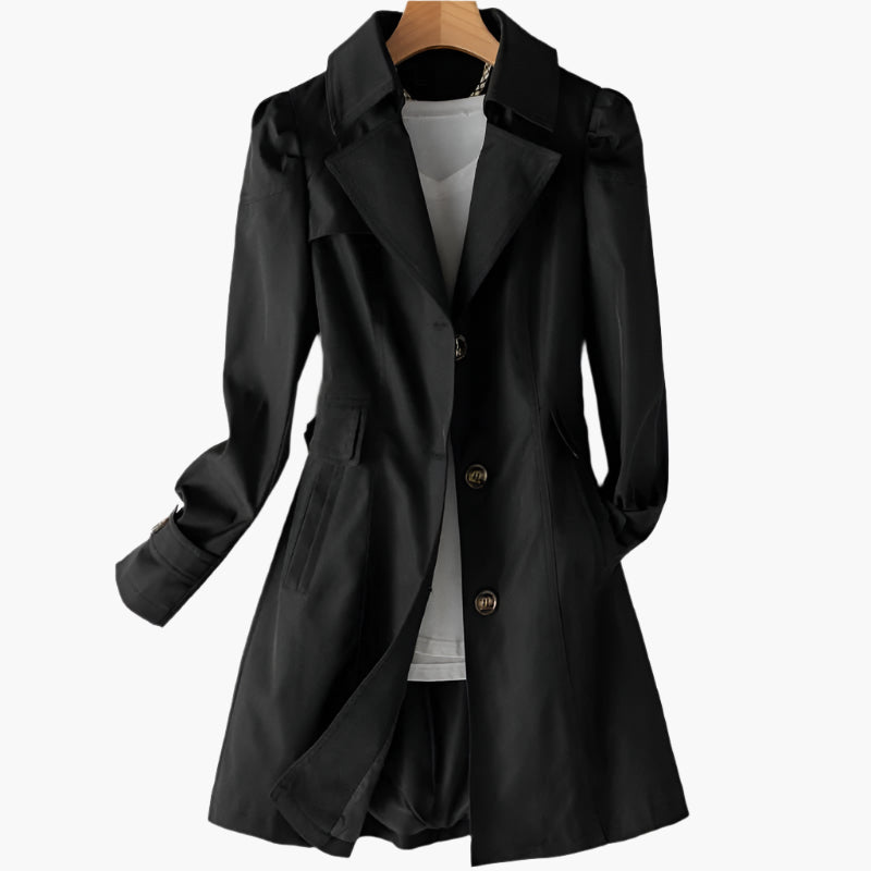 Women's Beige Trench Coat belted classic everyday