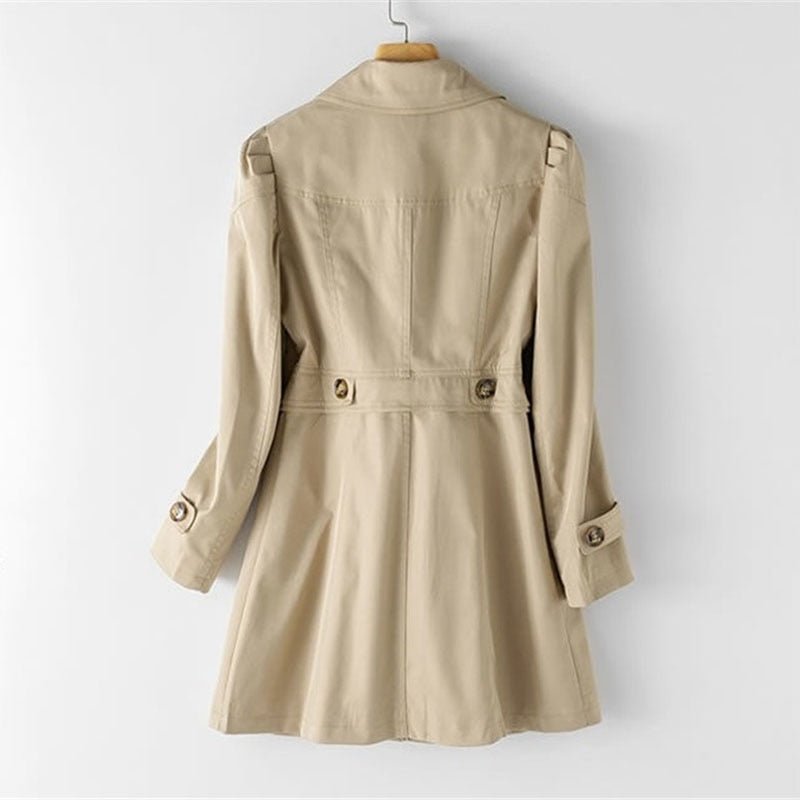 Women's Beige Trench Coat belted classic everyday