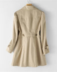 Women's Beige Trench Coat belted classic everyday