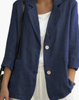 Women's casual blazer relaxed fit in navy blue