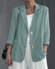 Women's casual blazer relaxed fit in navy blue