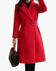 women's camel belted slim fit winter coat