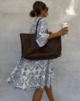 Womens Dress Boho Patterned Long Sleeve Relaxed Fit 3