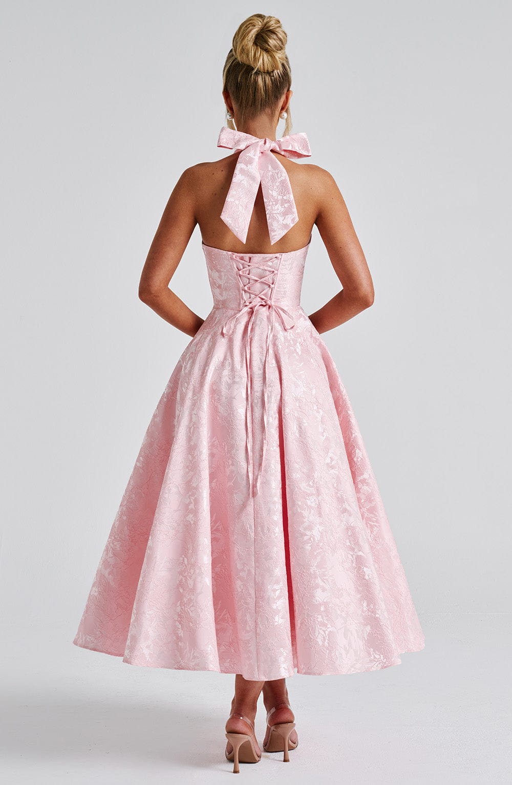 Womens Dress Halter Midi Wedding Guest Style 2