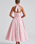 Womens Dress Halter Midi Wedding Guest Style 2