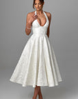 Womens Dress Halter Midi Wedding Guest Style 3