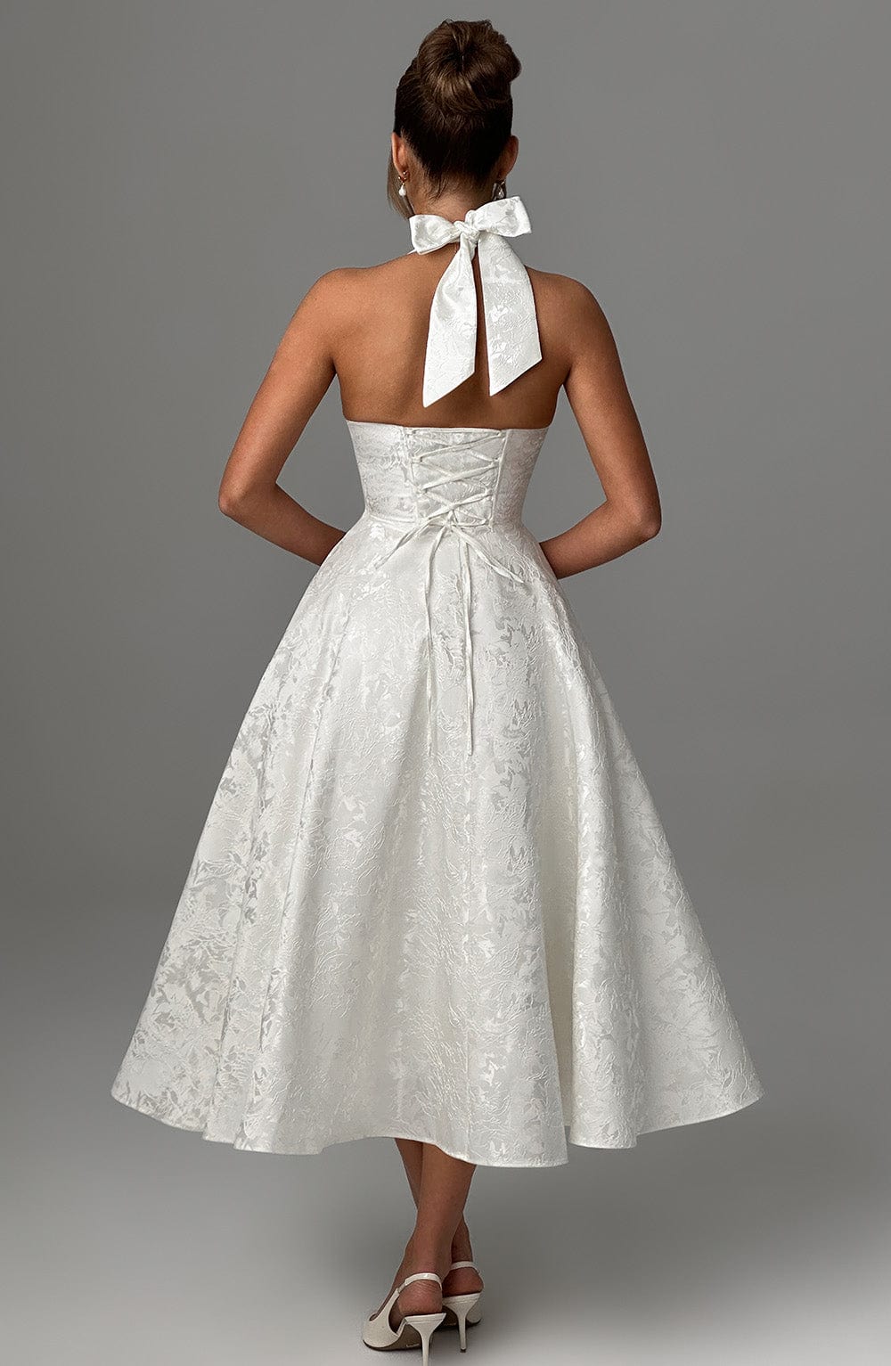 Womens Dress Halter Midi Wedding Guest Style 5