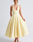 Womens Dress Halter Midi Wedding Guest Style 9