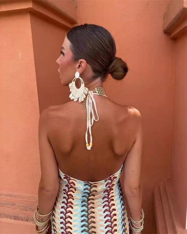 Womens Dress Maxi Halter Neck Summer Style 2