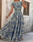 Womens Dress Maxi V Neck Boho Patterned 4
