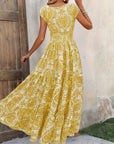 Womens Dress Maxi V Neck Boho Patterned 8