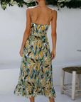 Womens Dress V-Neck A-Line Abstract Print 6