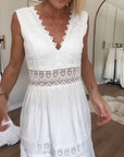 Womens Dress V Neck Boho Midi Summer Style 3