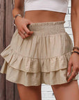 Womens Shorts High Waisted Ruffle Style 1
