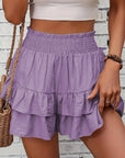 Womens Shorts High Waisted Ruffle Style 2