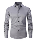 Wrinkle-Free Stretch Shirt for Men - Flexible Fit - Casual Wear 4