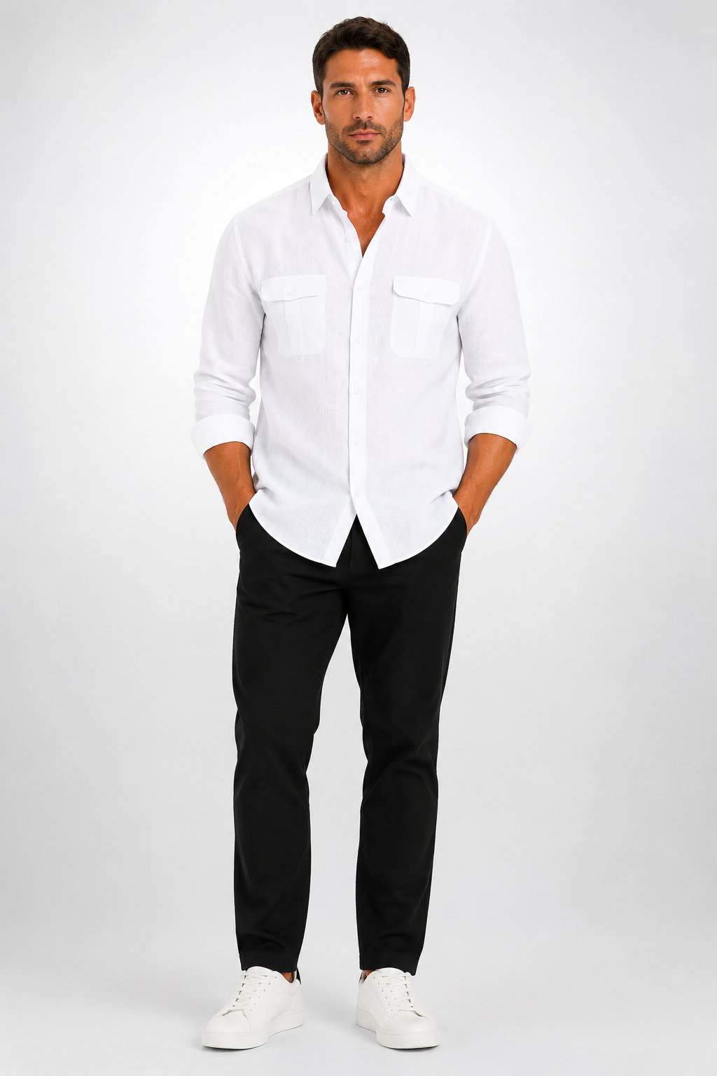 Men's Shirt Long Sleeve Utility Fit Button-Up 0