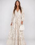 Floral Maxi Dress With V-Neck Detail