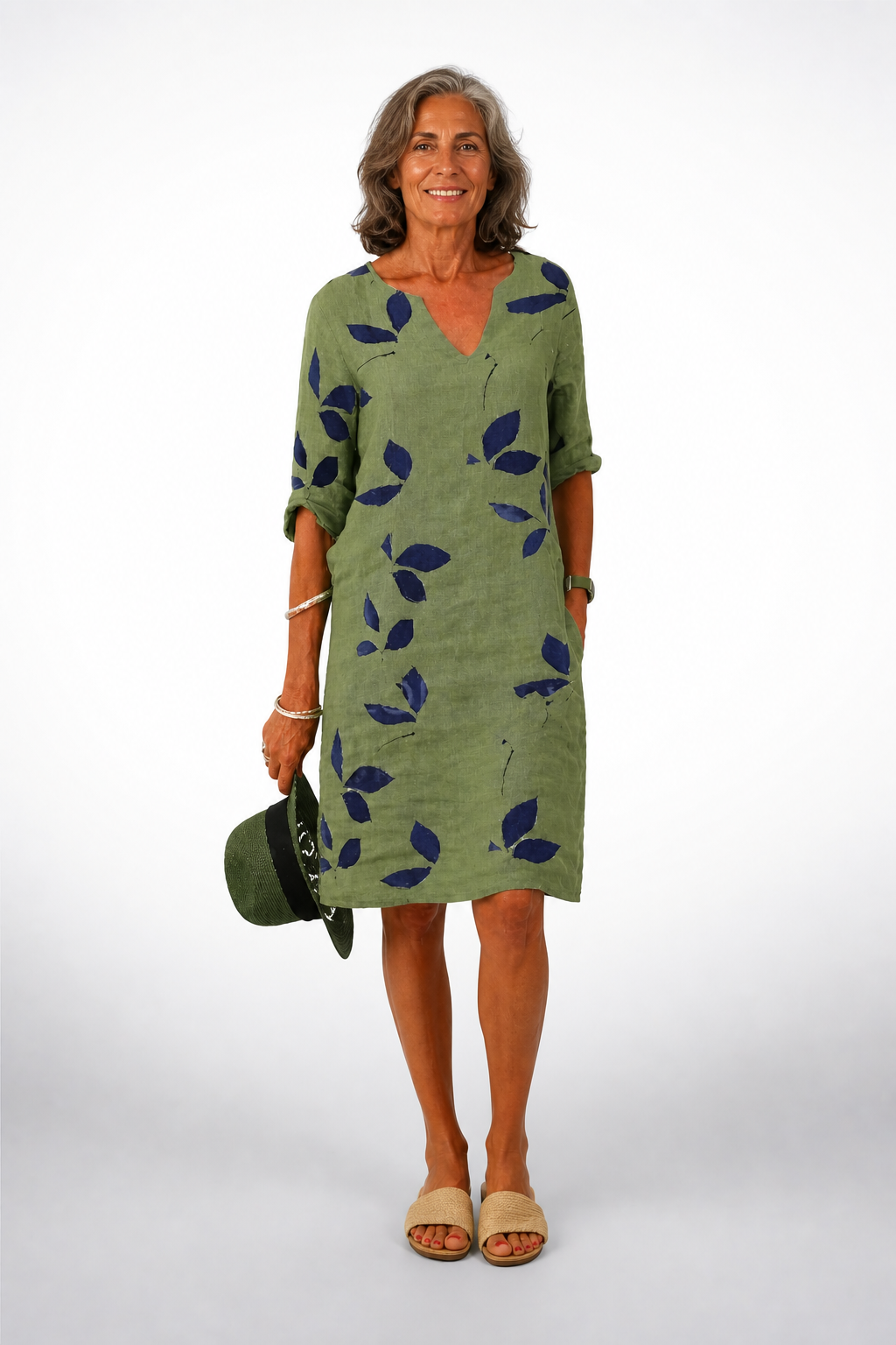 Charming Women's Dress With V-Neck Design 0
