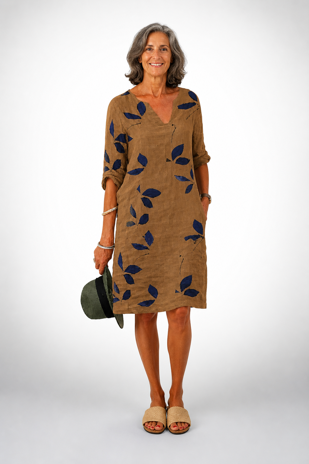Charming Women's Dress With V-Neck Design 0