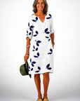 Charming Women's Dress With V-Neck Design 0
