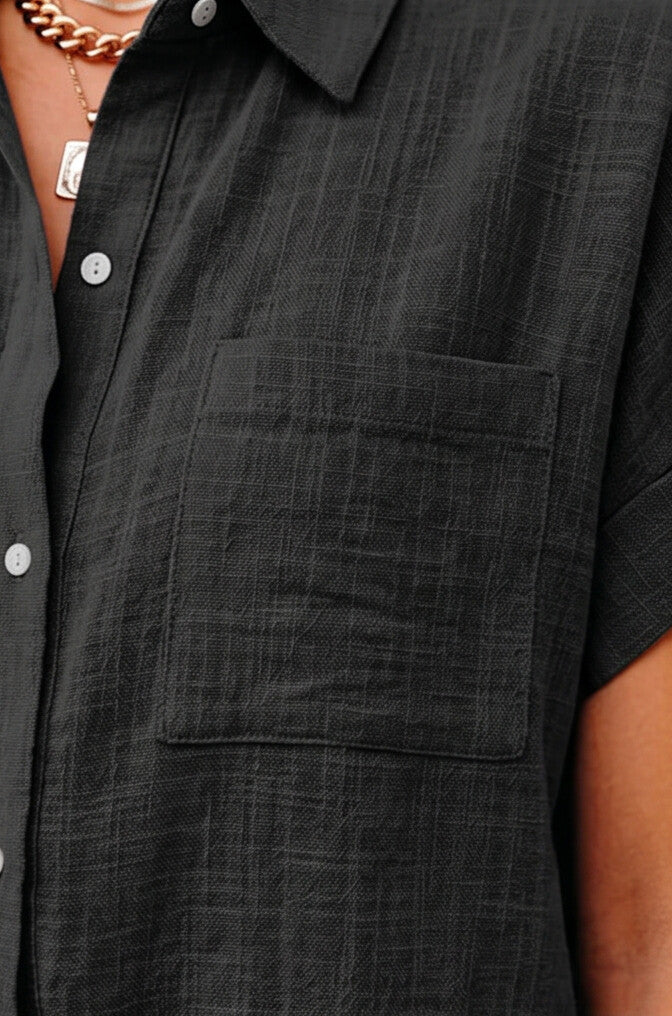 Women's Shirt With Pocket - Short Sleeve
