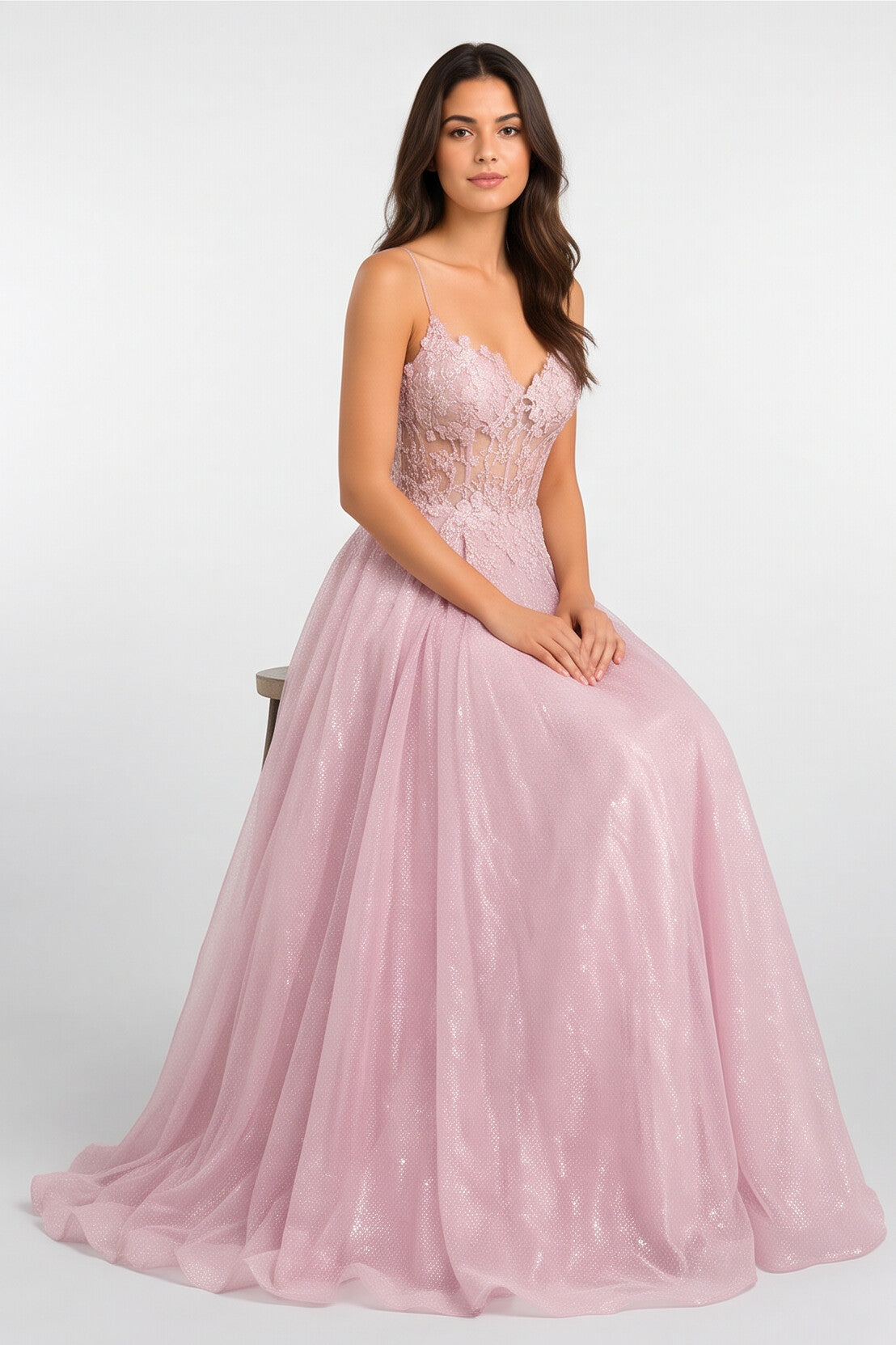 Maxi Dress With Embellished Bodice For Women 0