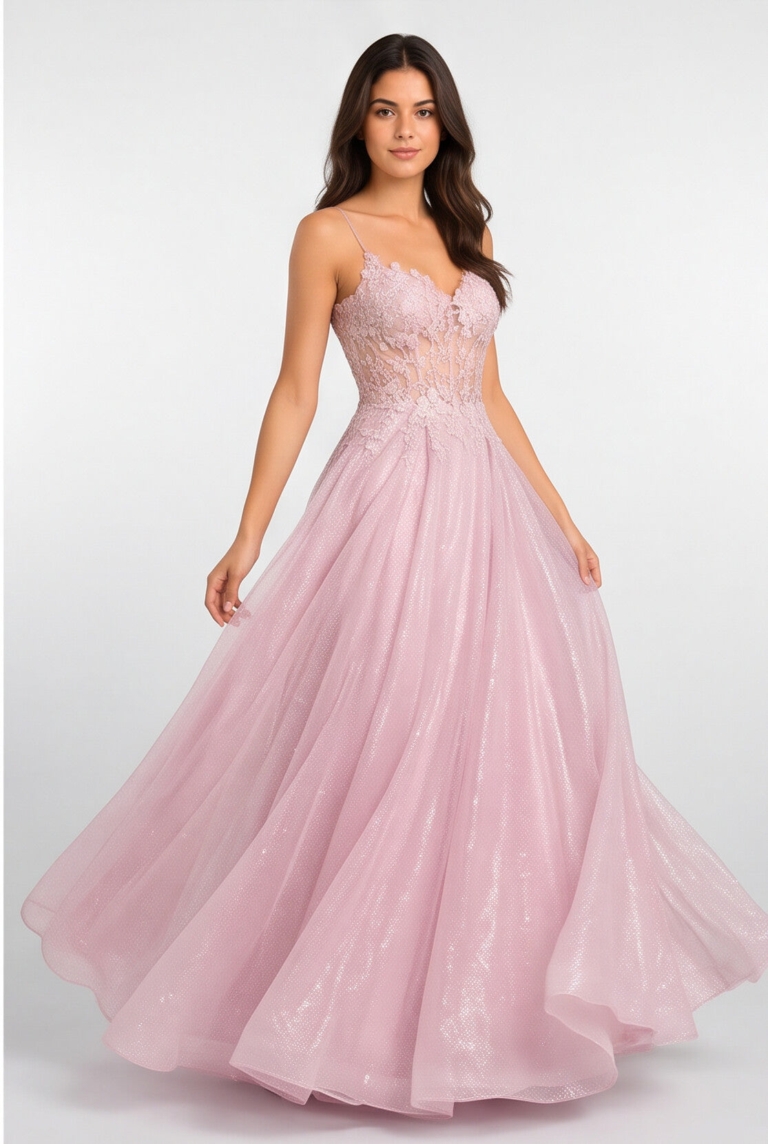 Maxi Dress With Embellished Bodice For Women 0
