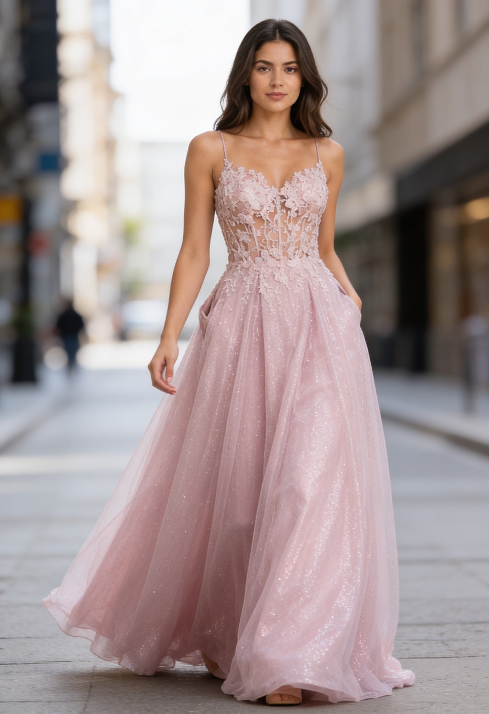 Maxi Dress With Embellished Bodice For Women 0