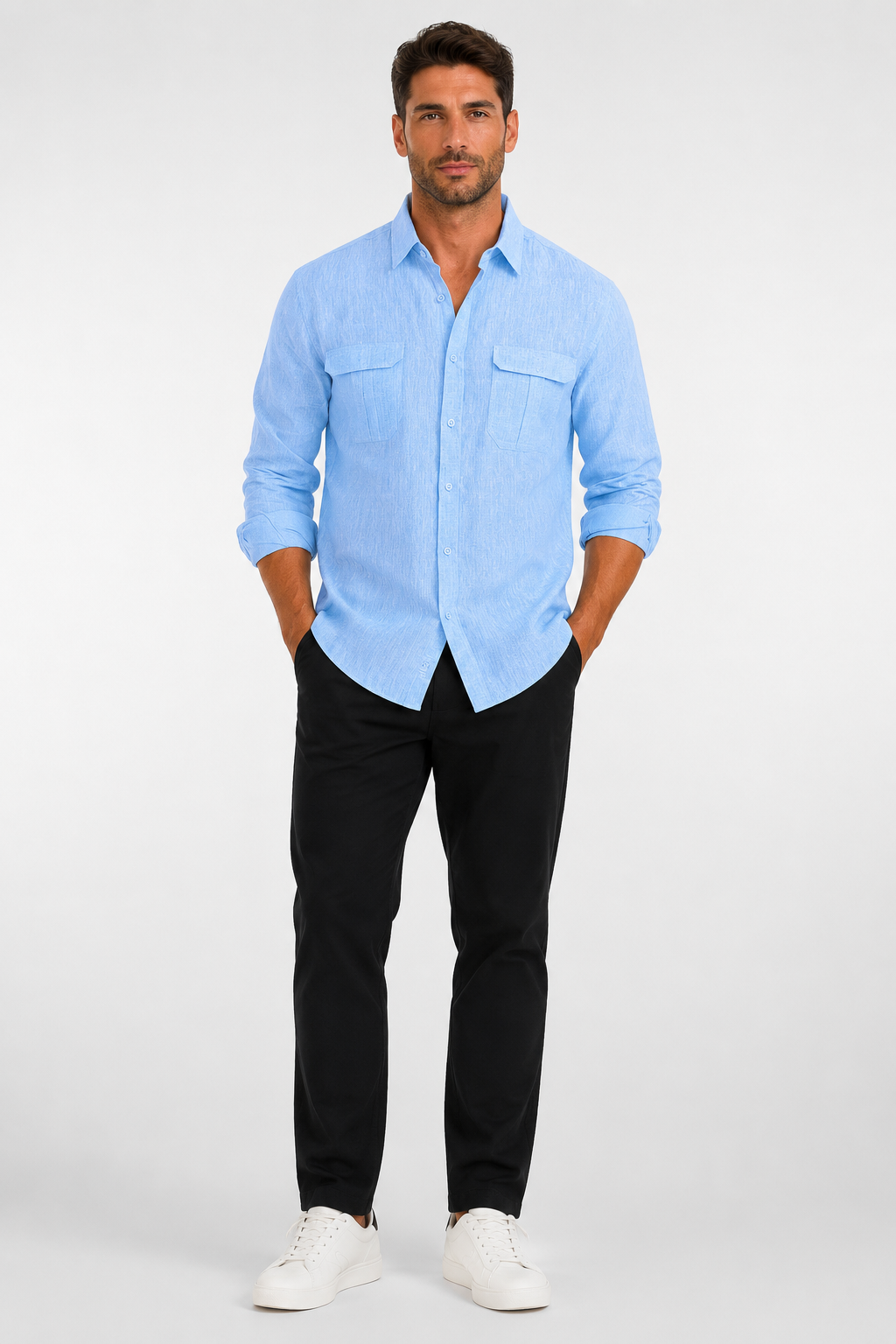 Men's Shirt Long Sleeve Utility Fit Button-Up 0