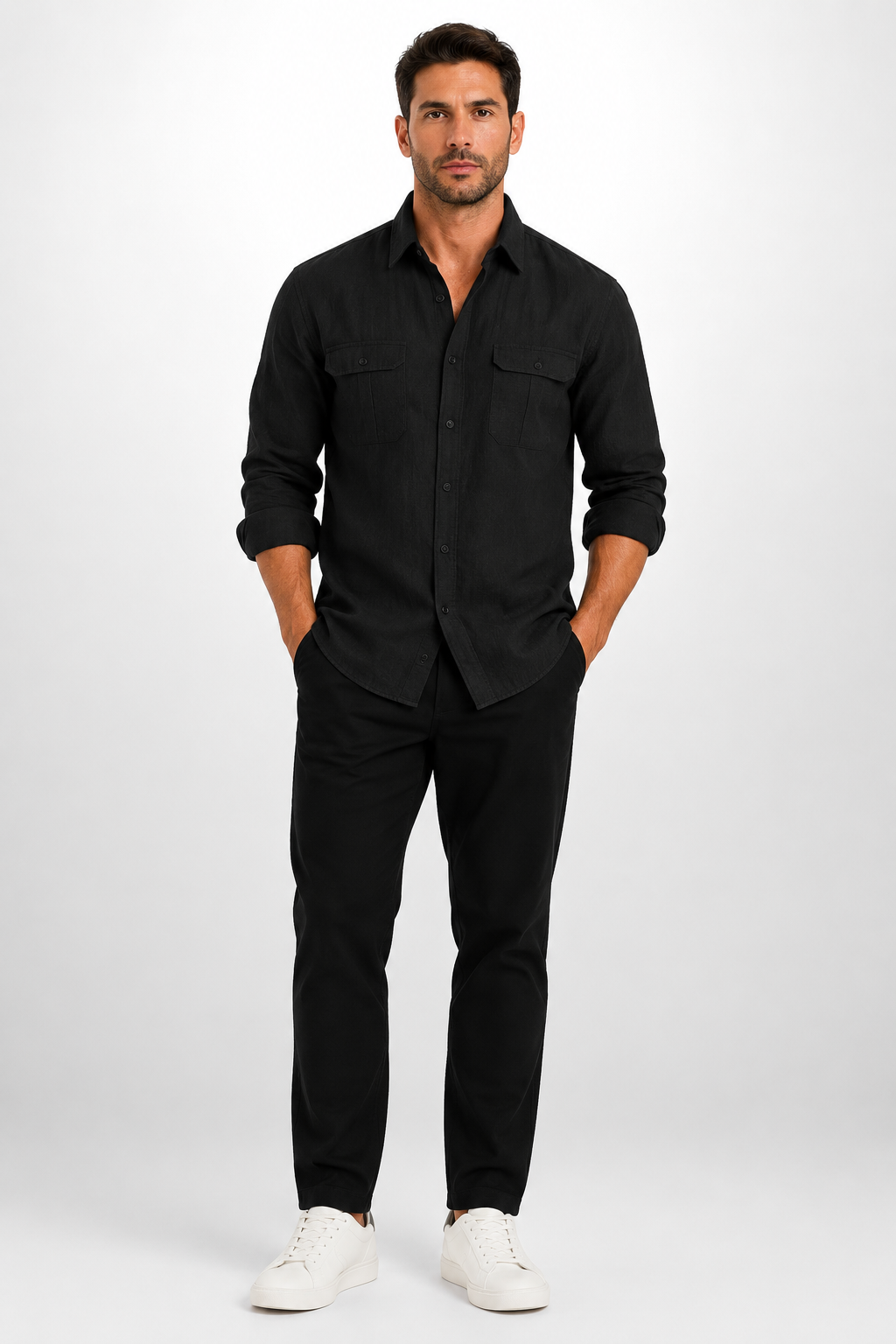 Men's Shirt Long Sleeve Utility Fit Button-Up 0